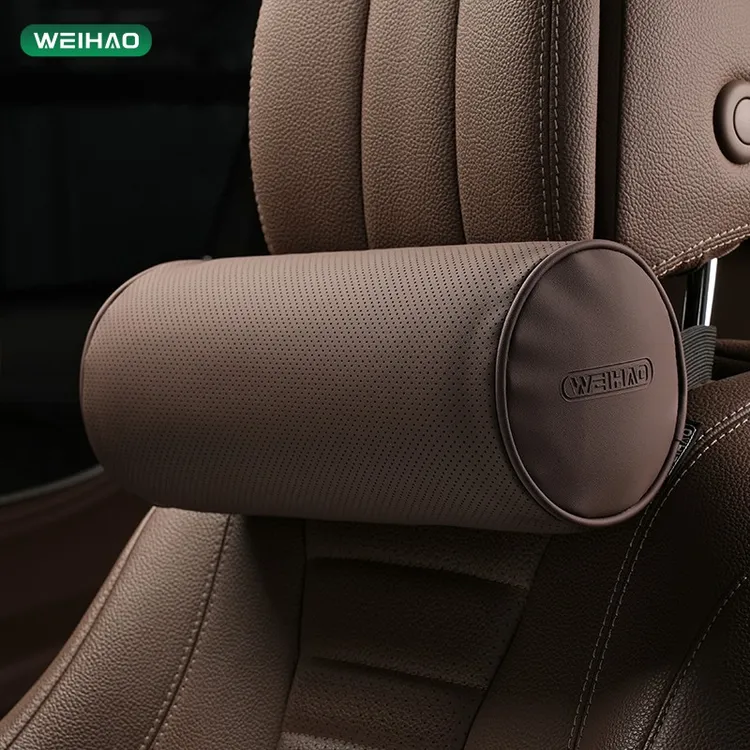 G古★四季透气汽车头枕通用棕色舒适立体设计记忆棉适用护颈枕黑色