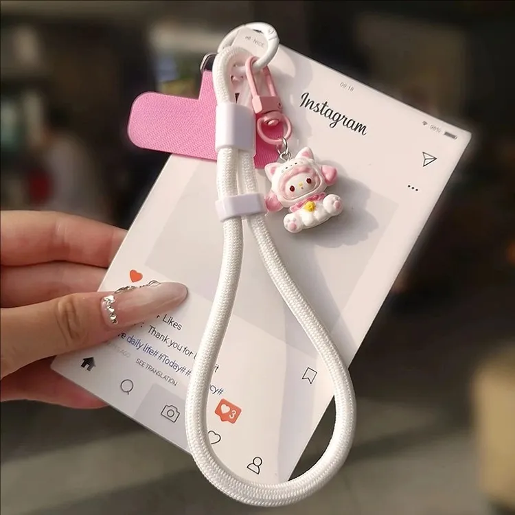 ins简约手机挂绳手腕绳防丢带锁扣调节吊绳卡通挂饰户外出行挂件
