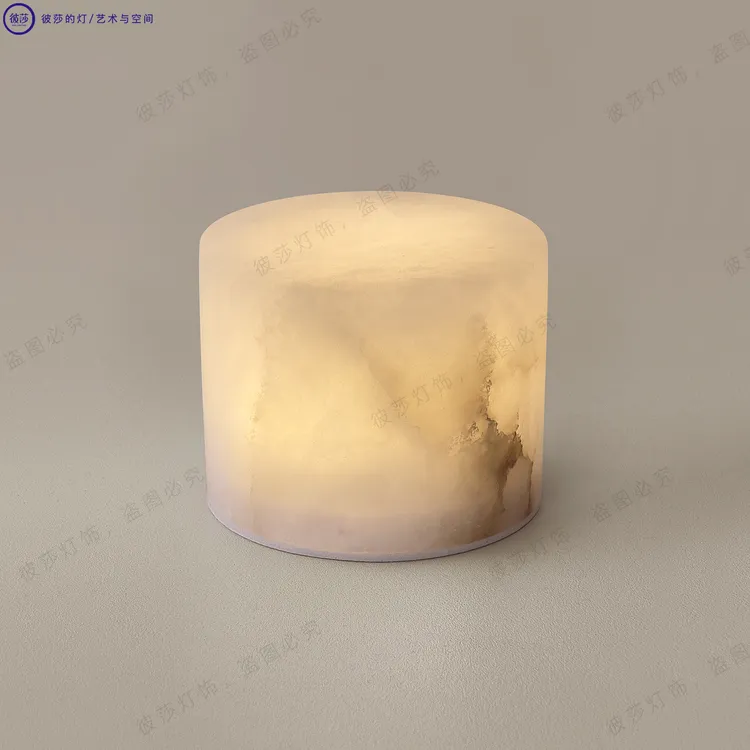 西班牙云石氛围台灯卧室床头灯酒吧台咖啡厅现代简约风格装饰充电