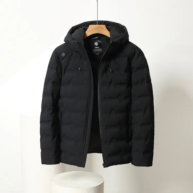 冬季男士时尚轻便百搭简约纯色连帽防风御寒保暖羽绒服DT16689