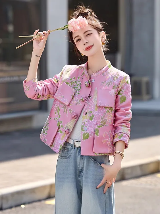 新中式国风外套女春秋轻奢高级感复古小个子减龄洋气短款上衣