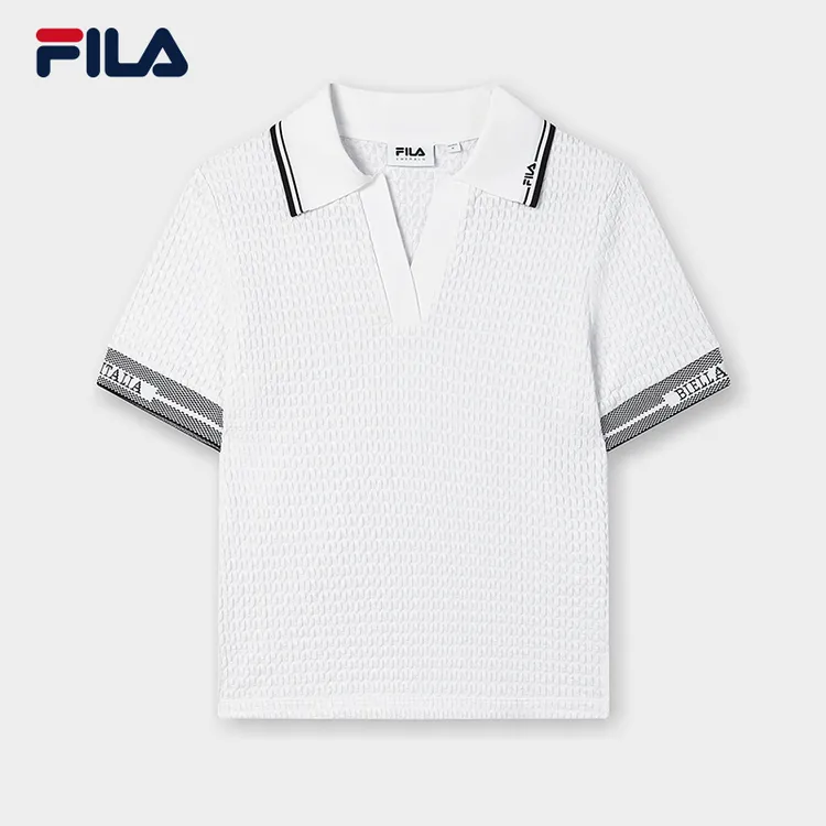 Fila/斐乐春季夏日出游女户外百搭运动针织短袖POLO衫F11W524108F