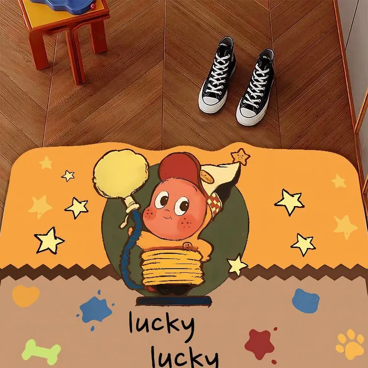 可爱卡通星星人入户进门玄关优质硅藻泥耐磨吸水可剪裁垫地垫