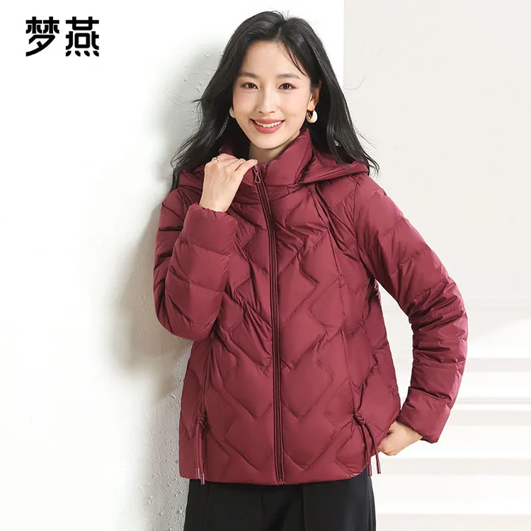 梦燕秋冬女款时尚百搭气质大方宽松休闲舒适保暖羽绒服CY02B5021