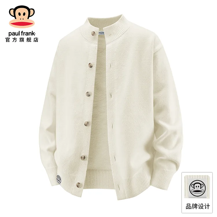 PaulFrank/大嘴猴日系休闲针织毛衣男秋季新款慵懒风宽松开衫外套