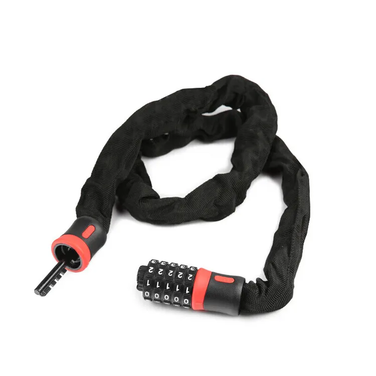 密码链条锁自行车锁山地车锁电瓶锁玻璃门锁防盗链条锁0.6米