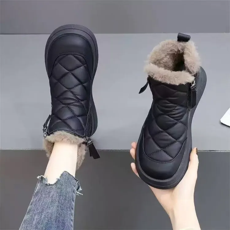 雪地靴女2025年新款冬季加绒保暖防滑短靴东北大棉加厚软底棉靴子