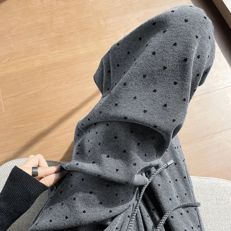 时尚阔腿裤女秋冬季加绒2025新款高腰宽松慵懒松弛感显瘦休闲裤子