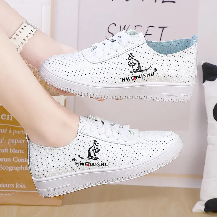 懒人一脚蹬平底鞋子夏季网面小白鞋女款2025爆款百搭单鞋透气网鞋