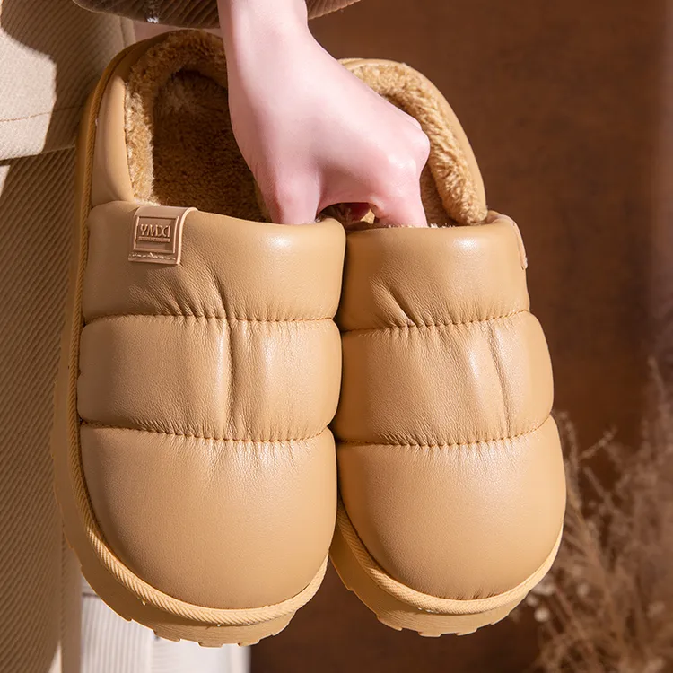 2025新款棉拖鞋女家居家用情侣厚底防滑保暖可外穿棉拖鞋男士冬天