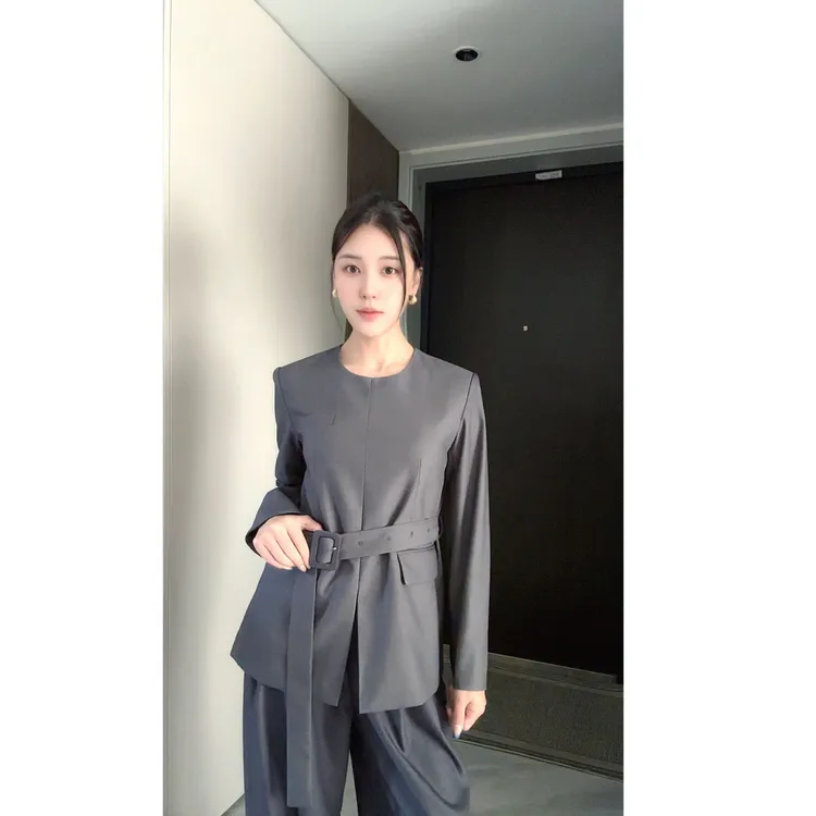 束腰西装+半裙/裤子套装｜高级感通勤两件套｜职场休闲修身显瘦气质