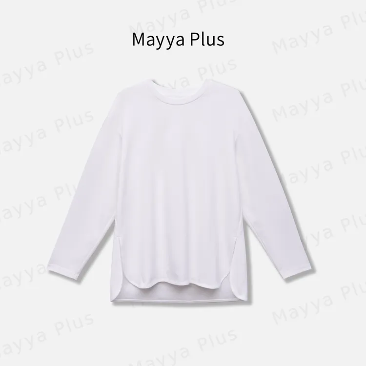 【留白美学】Mayya Plus麦芽定制流光风休闲打底衫T恤上衣32537191