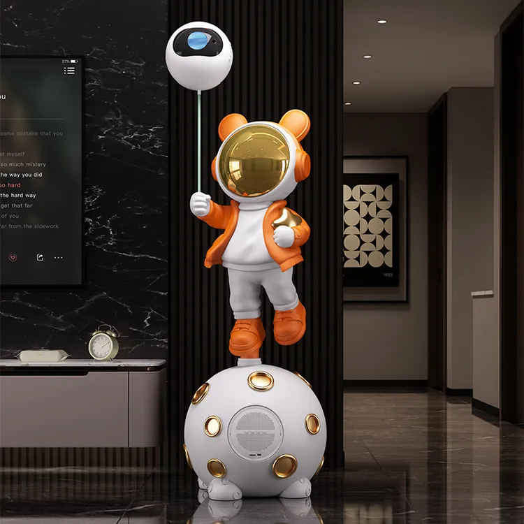 太空人宇航员客厅K歌装饰品落地摆件电视柜两旁家居乔迁新居礼物
