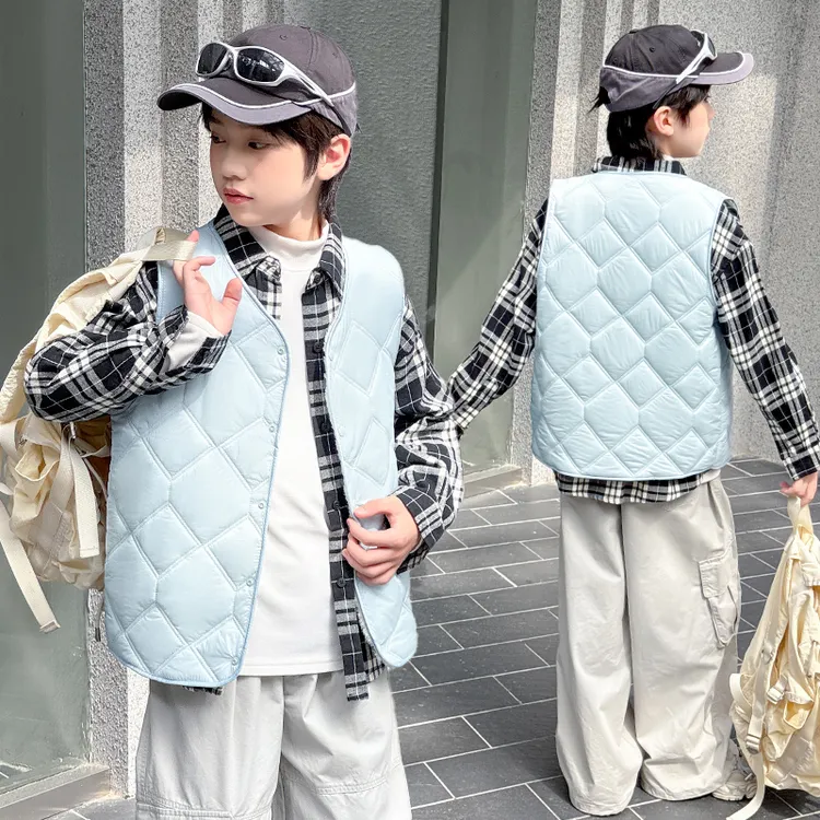 儿童新款棉马甲秋冬季外穿加厚保暖内穿校服神器男童女童宝宝坎肩