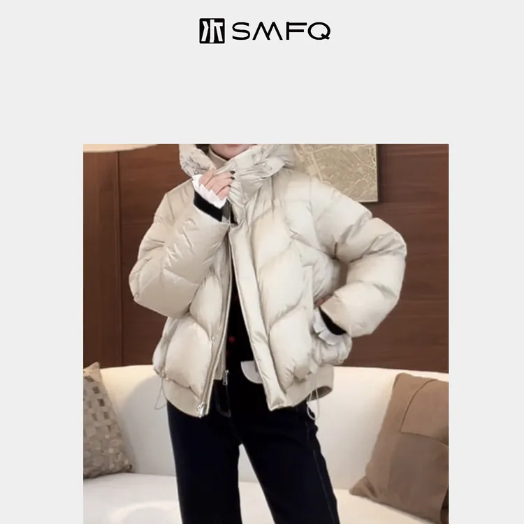 水木夫妻“云柔织暖”秋冬假两件白鸭绒保暖休闲羽绒服外套