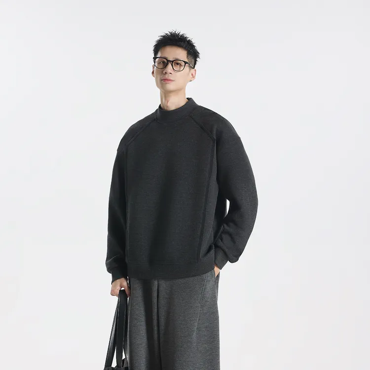 GCCDUPE77『绒息』钻石绒绵羊毛混纺半高领打底衫休闲保暖卫衣