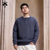 【亨力领毛衣】森老板大码男装胖子男生衣服高级感秋季针织宽松长袖