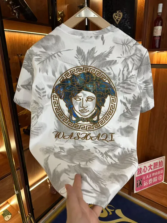 BW 夏季T恤短袖半袖休闲情侣圆领刺绣高奢上衣常规男装 k-267