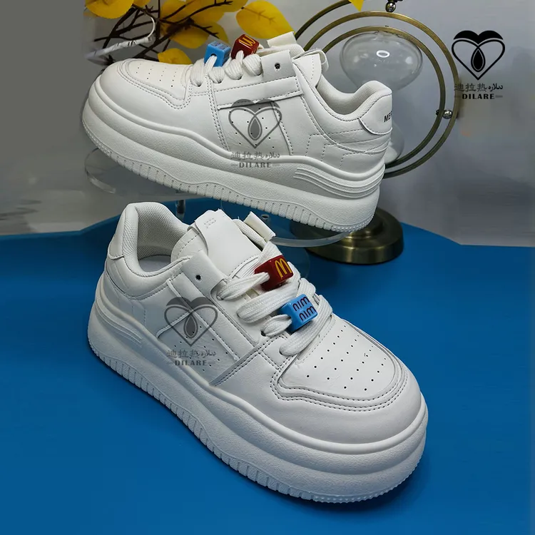 [D-027] Dilare厚底女鞋2025年新款女鞋复古英伦风系带休闲鞋