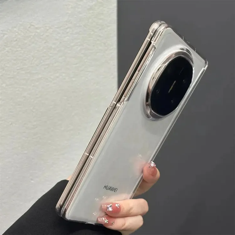 适用华为MateX6手机壳透明简约双边保护磁吸中轴matex5超薄大孔