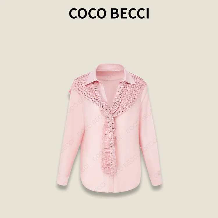 COCO BECCI【韩系女主】气质假两件时尚衬衫女YT25JS110015