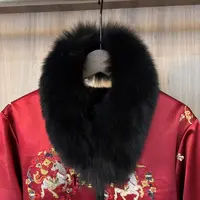 水如画【白狐】2025冬季新款狐狸毛长款时尚百搭可拆卸围脖