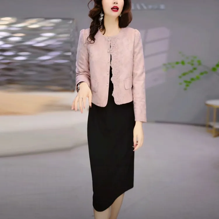 气质优雅小香风裙子套装女新款2025爆款洋气显瘦法式两件套连衣裙