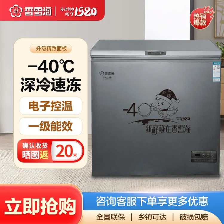 香雪海冰柜 零下40度冰柜 冰柜家用小型冷冻柜 深冷速冻冰柜冰箱