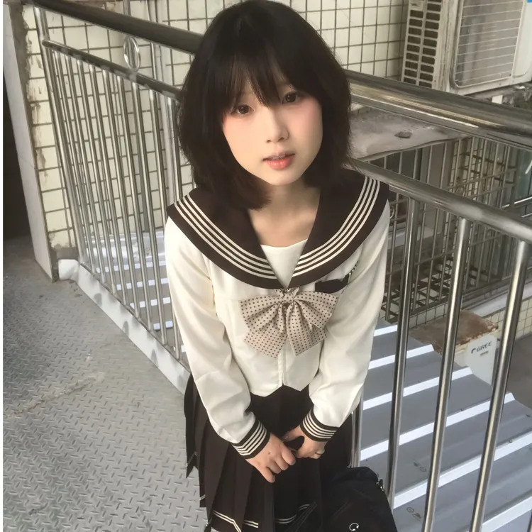 张不烦原创【榛子可可】学院风甜美清新时尚套装水手服日系jk长袖