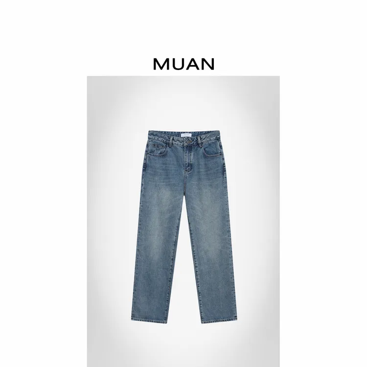 木岸MUAN：《诺顿牛仔》定制高级简约牛仔裤水洗长裤女CQ-KW-8809