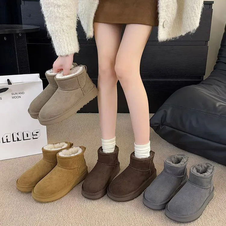 洋气加厚绒冬季保暖必备雪地棉鞋