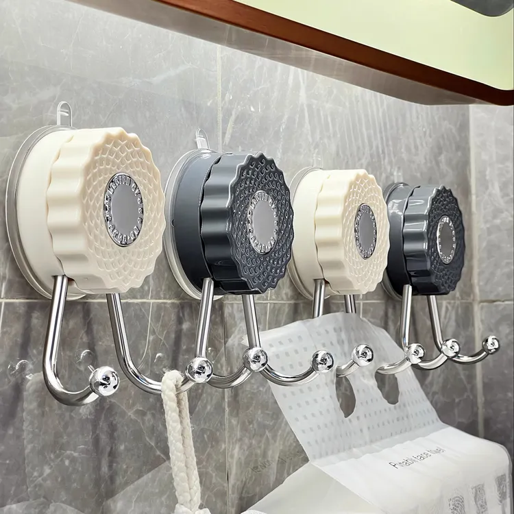 真空免打孔强力承重无痕不锈钢卫生间浴室门后挂衣粘贴钩吸盘挂钩