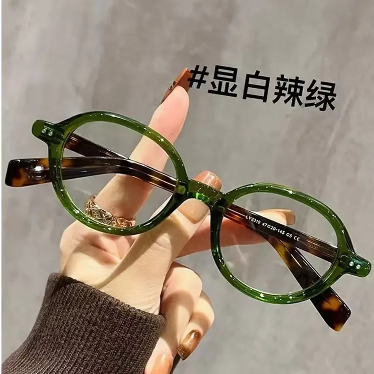 双12高档复古圆框高清老花镜时尚减龄潮流韩版耐磨超轻防蓝光拾商品图
