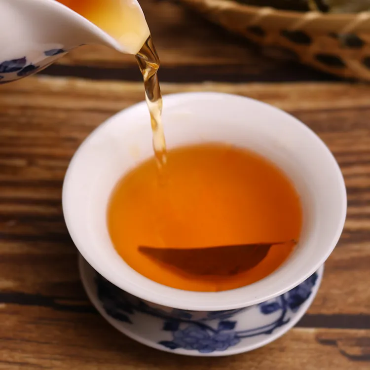 湖北三皮罐茶叶凝清茶一匹罐凉茶海棠叶大叶茶花红茶三匹罐大碗茶