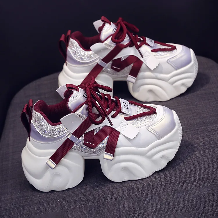 网红爆款老爹鞋女ins潮2025春秋季新款小个子厚底增高运动休闲鞋