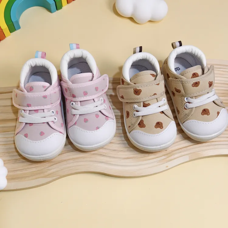 男女童软底学步鞋帆布鞋春秋透气防滑婴童宝宝小童幼儿休闲魔术贴