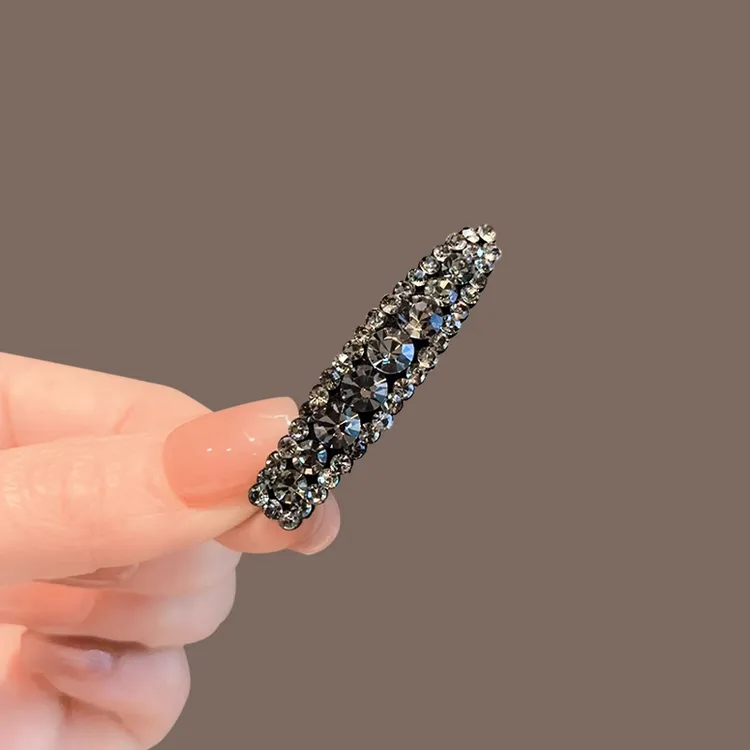 2025年新韩版精致进口捷克钻小款一字BB夹碎发刘海夹简约百搭爆款