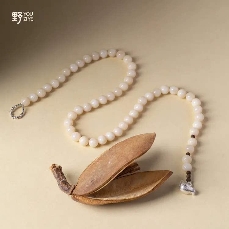 由子野【人间四月天】和田玉 原创小众设计项链