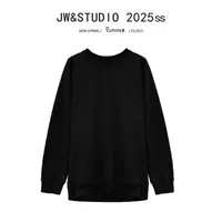 JW/静稳2025时尚宽松百搭休闲女款纯色减龄长袖卫衣5550309