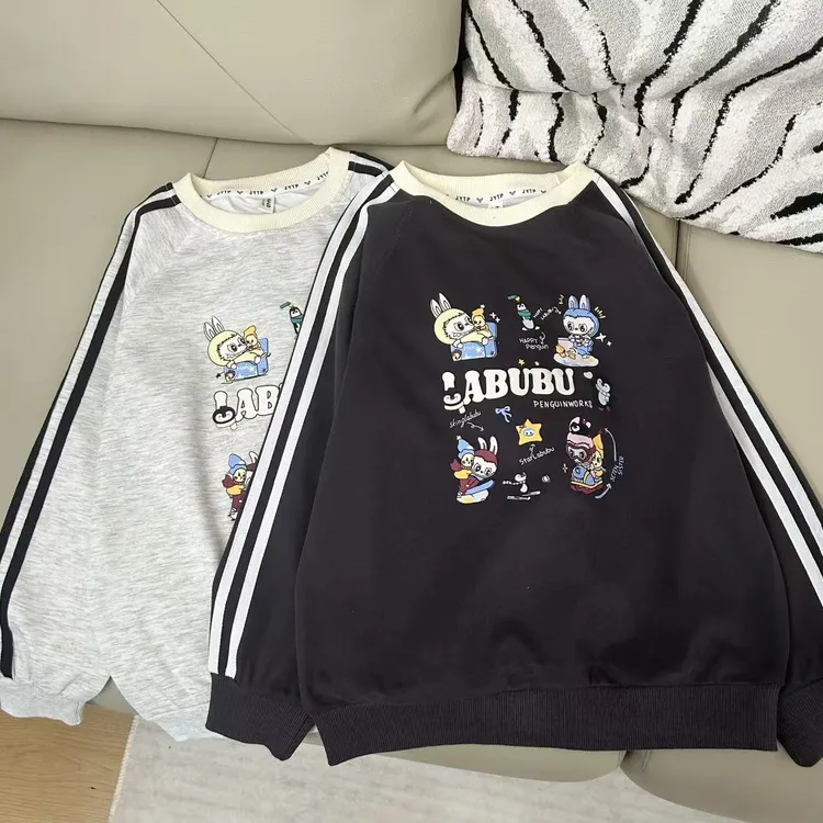 秋季新款女大童韩版圆领卫衣初高中生女孩洋气上衣zb6087简约童品
