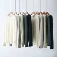 40131【设计师订单】25早秋新款软糯如云绵羊毛山羊绒V领圆领毛衣