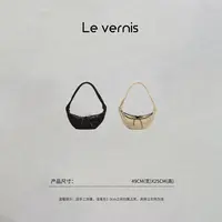 格格【时尚捕手】中号　法式慵懒编织牛角网兜包单肩斜挎镂空渔网包