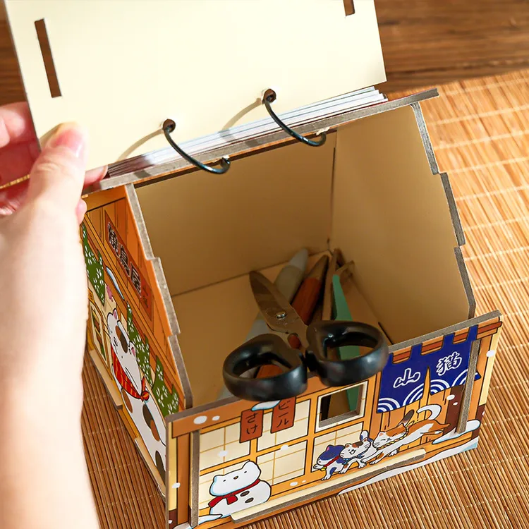 2026年新款山猫台历屋日历猫咪料理屋收纳台历桌面摆件高颜值倒计