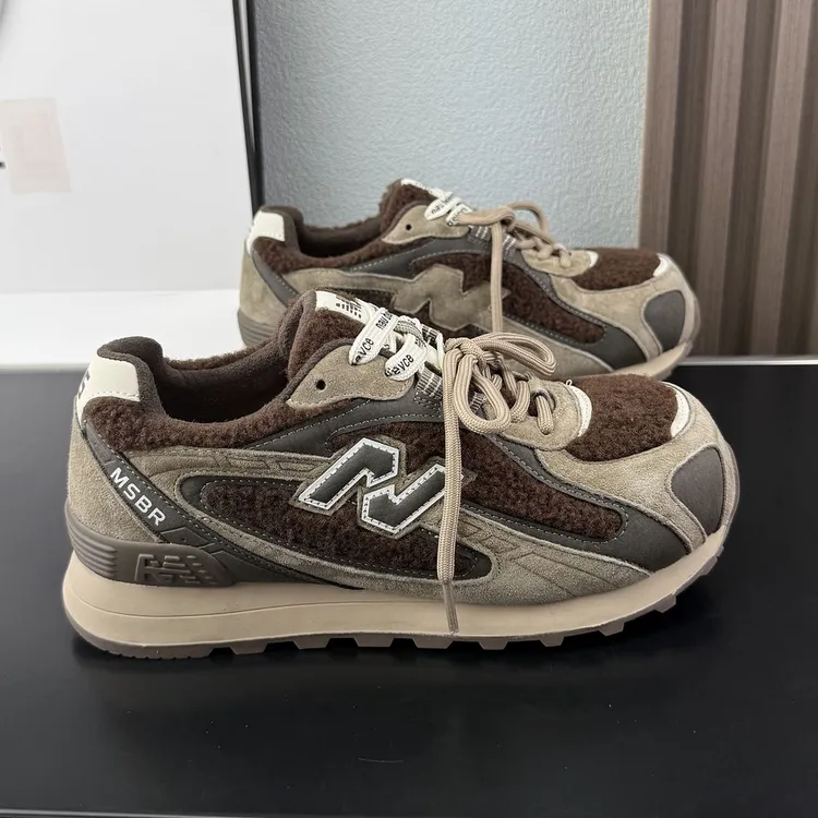 韩版真皮加绒厚底小个子显高休闲鞋2025新款复古舒适百搭运动鞋潮