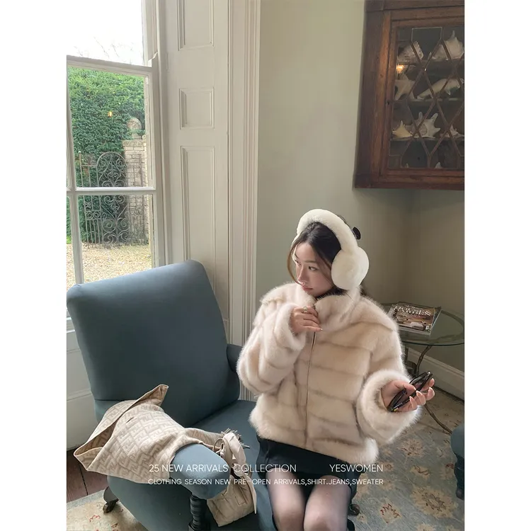 YESWOMEN千层布朗尼·小立领切条环保外套 慵懒云感XY00510A4427