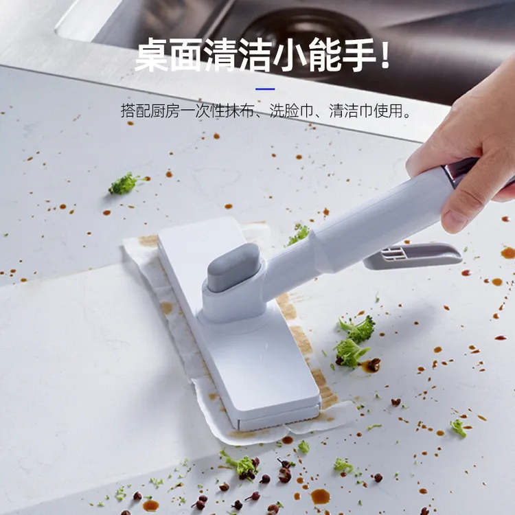 喷壶小拖把夹布式拖把家用一拖净旋转拖把干湿两用免脏手厨房清洁