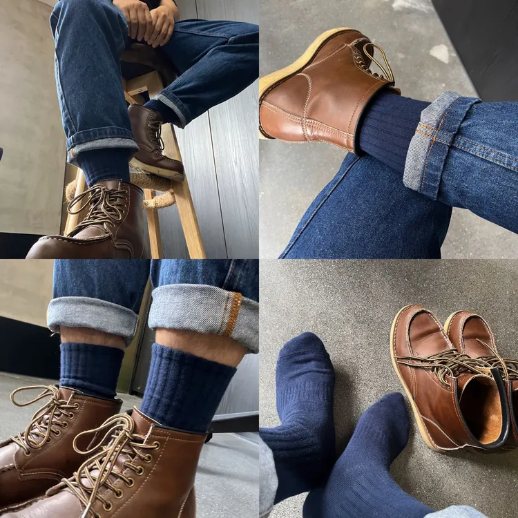 袜子男中筒袜纯棉ins潮流学院风运动男长袜女五色秋冬男士长筒袜