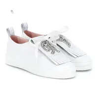 全新未使用 Roger Vivier/罗杰·维威耶 白色钻扣运动鞋