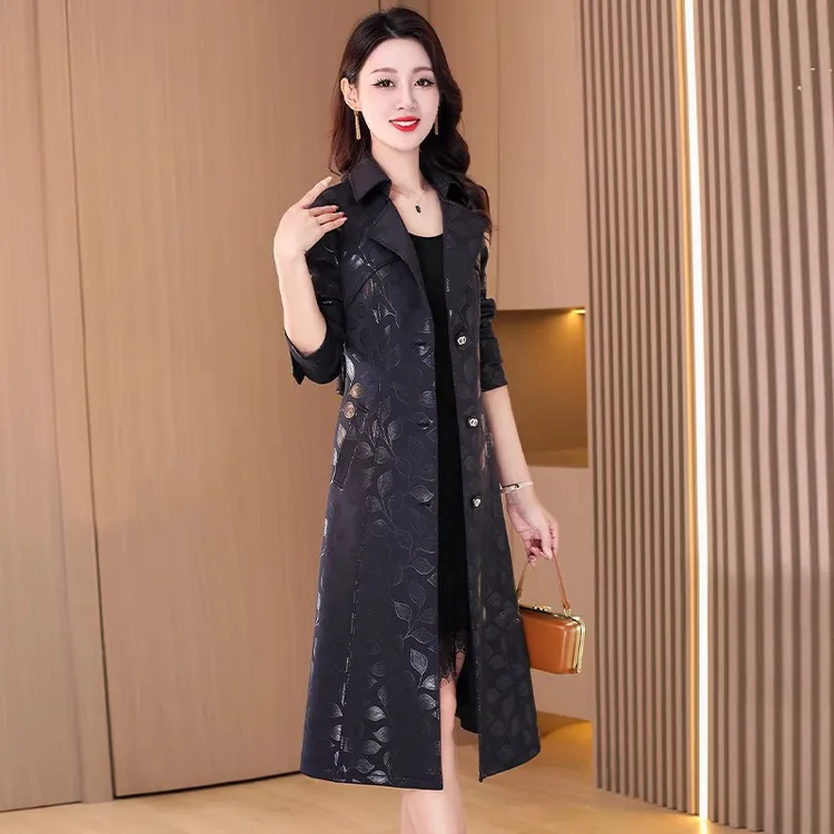 【尚缇歌】杭州意法风衣外套女春秋2025新款薄高端减龄妈妈中长款小