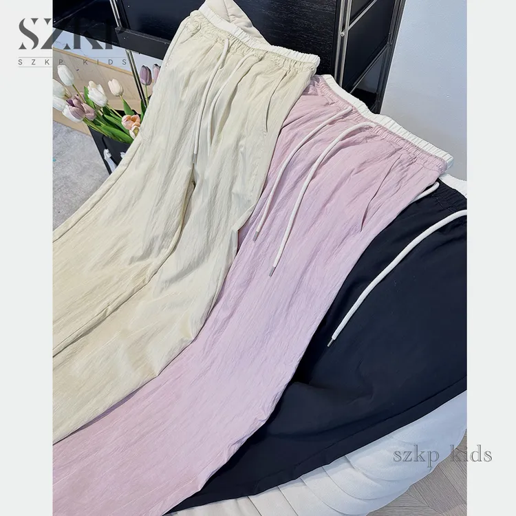 女童2025新款长裤中大童时尚抽绳直筒裤儿童洋气休闲裤MYMX1032